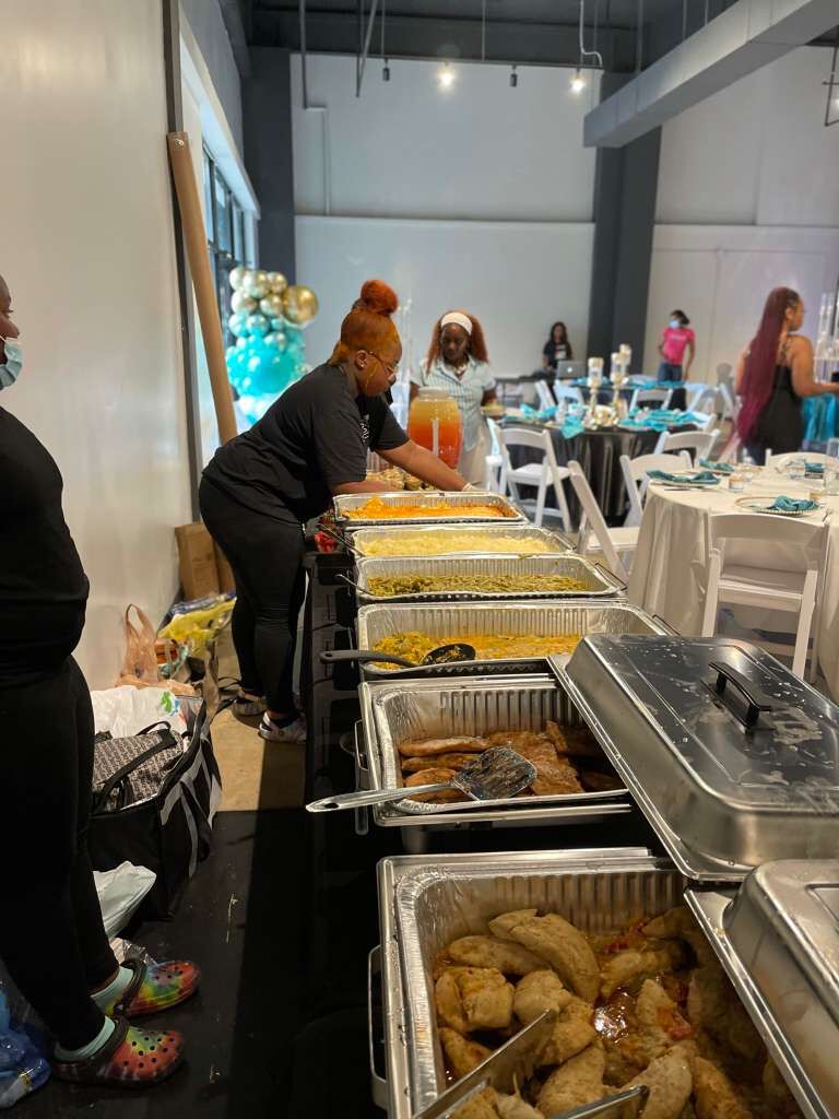 Just Like Gran's catering buffet setup